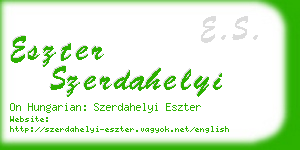 eszter szerdahelyi business card